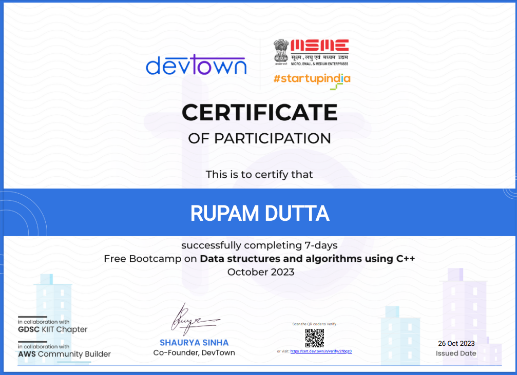Certificate 1